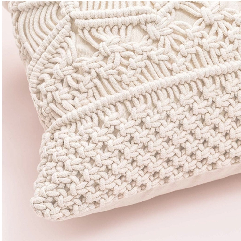 Urban Outfitters Throw Pillow Cover Macrame Case - Picture 5 of 8